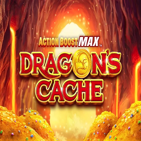 Action Boost Max Dragon's Cache logo by SpinPlay Games at Legiano Casino
