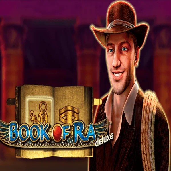 Book of Ra Deluxe game by Novomatic – logo hosted on Legiano Casino