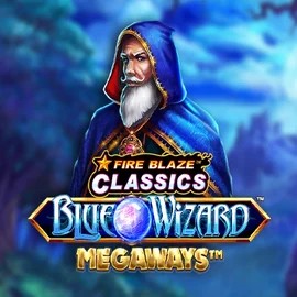Fire Blaze Blue Wizard Megaways logo – Slots by Rarestone Gaming at Legiano Casino
