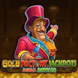 Gold Factory Jackpots Mega Moolah logo by Aurum Signature Studios Legiano Casino